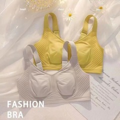 下着 ウサギ耳ワンピース 小胸薄カップ プッシュアップシームレスキャミソールブラ リムなし 脇の下着薄型スタイル
