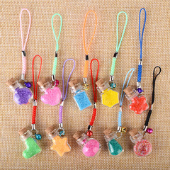 Cross-border exclusive mini alien bottle with wooden stopper wish bottle transparent glass bottle pendant necklace small shape bottle DIY