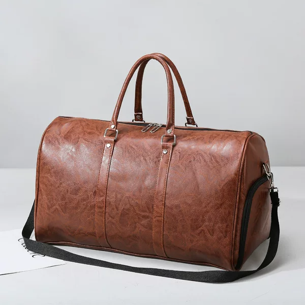 Fashionable Lightweight Casual Travel Storage Bag for Women, Wet and Dry Separation Fitness Bag, Retro Short-Distance Business Trip Boarding Bag