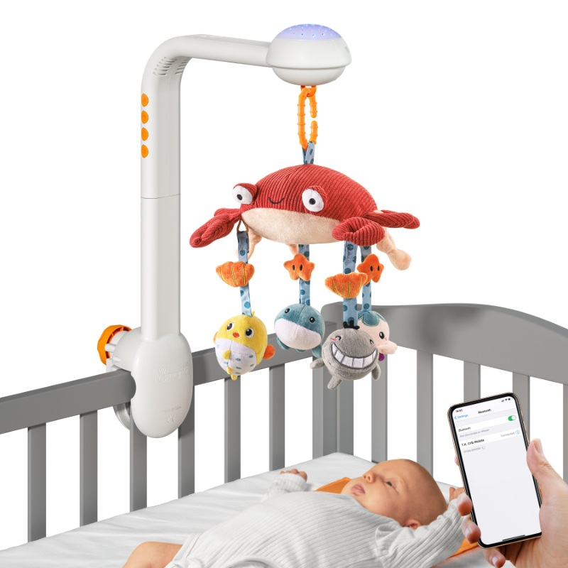 TUMAMAKIDS campana de cama para bebé colgante bluetooth mesita campana de cuna bebé cielo estrellado proyección campana de cama comodidad del sueño