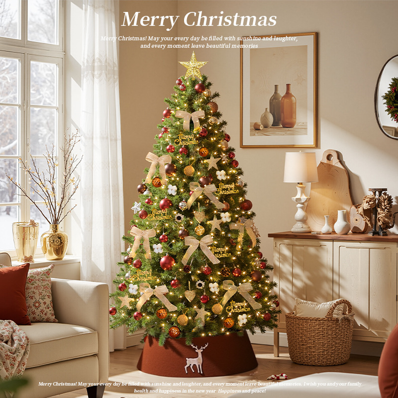 Navidad árbol de Navidad vestido de pie decoración del árbol de Navidad fieltro esteras de Navidad decoración de la escena de Navidad vestido tridimensional