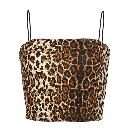 European and American-style sexy strapless independent website—AliExpress and Amazon new women’s clothing: leopard-print and tiger-print small camisole for women