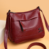 Retro shoulder bag for leisure, universal capacious one-shoulder bag, 2023 collection