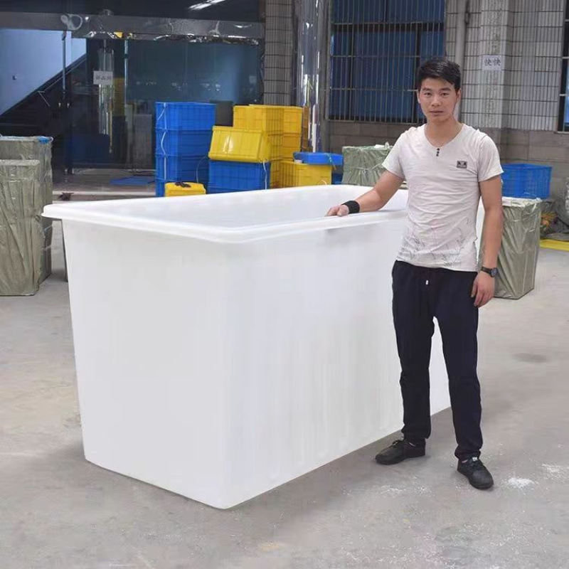 大号加厚牛筋塑料水箱长方形储水桶水产养殖方桶养鱼卖鱼牛筋浅盆|undefined