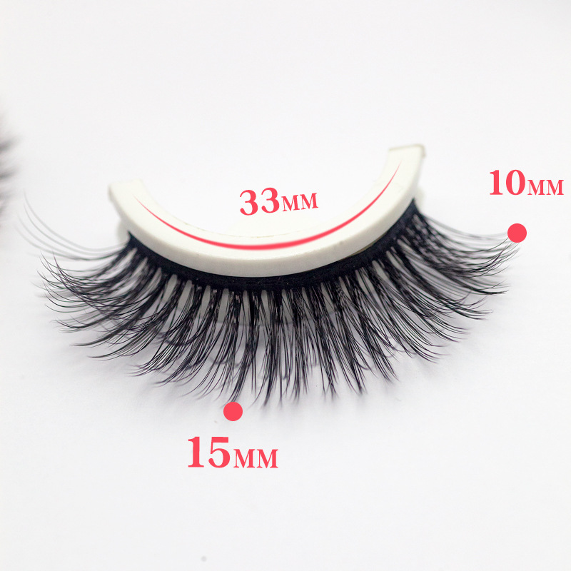 Pestañas postizas autoadhesivas sin pegamento Dequ Tira Pestañas traje de pelo de visón natural pequeño diablo tallo transparente