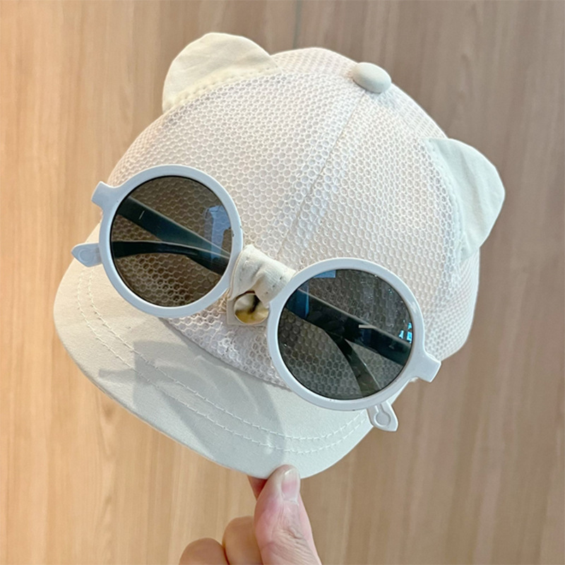 Sombrero de bebé verano gorras de béisbol de gato de malla fina para hombres y mujeres gorras para el sol del tesoro gorras de visera para bebés con gafas de sol