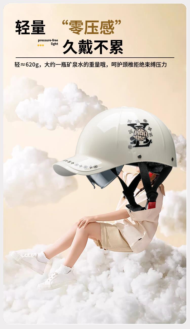 New arrival: Duckbill cap helmet for electric scooters, unisex, suitable for summer, baseball helmet, sun protection, breathable safety helmet