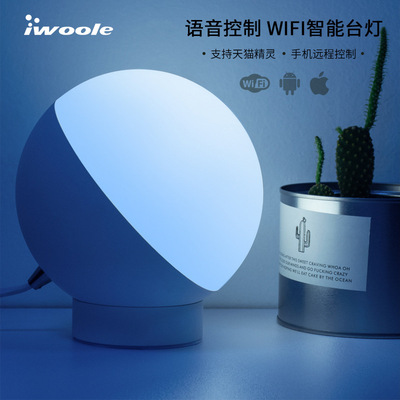 跨境工廠新款led智能感應護眼台燈 創意兒童充電閱讀wifi語音台燈