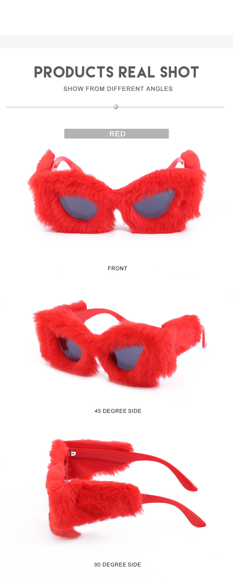 Occhiali da sole fluffy donna stile cat eye alla moda_voghion.com