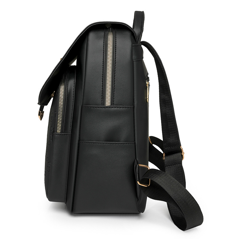 Transfronterizo 2025 nueva mochila de cuero suave para mujer casual moda salvaje mochila de viaje al aire libre de gran capacidad al por mayor