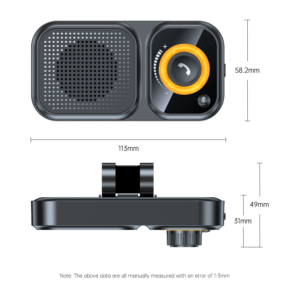 New Bt17 Sun Visor Bluetooth Car Hands-Free Call Noise Reduction Intelligent Sensor Vibration Boot Siri Voice 3W