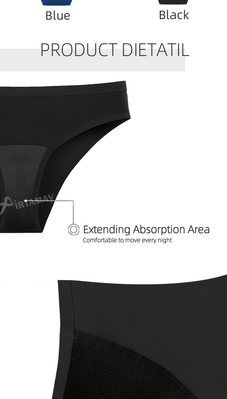 1 Piece Quantity Solid Color Mid Waist Physiological Shorts Panties