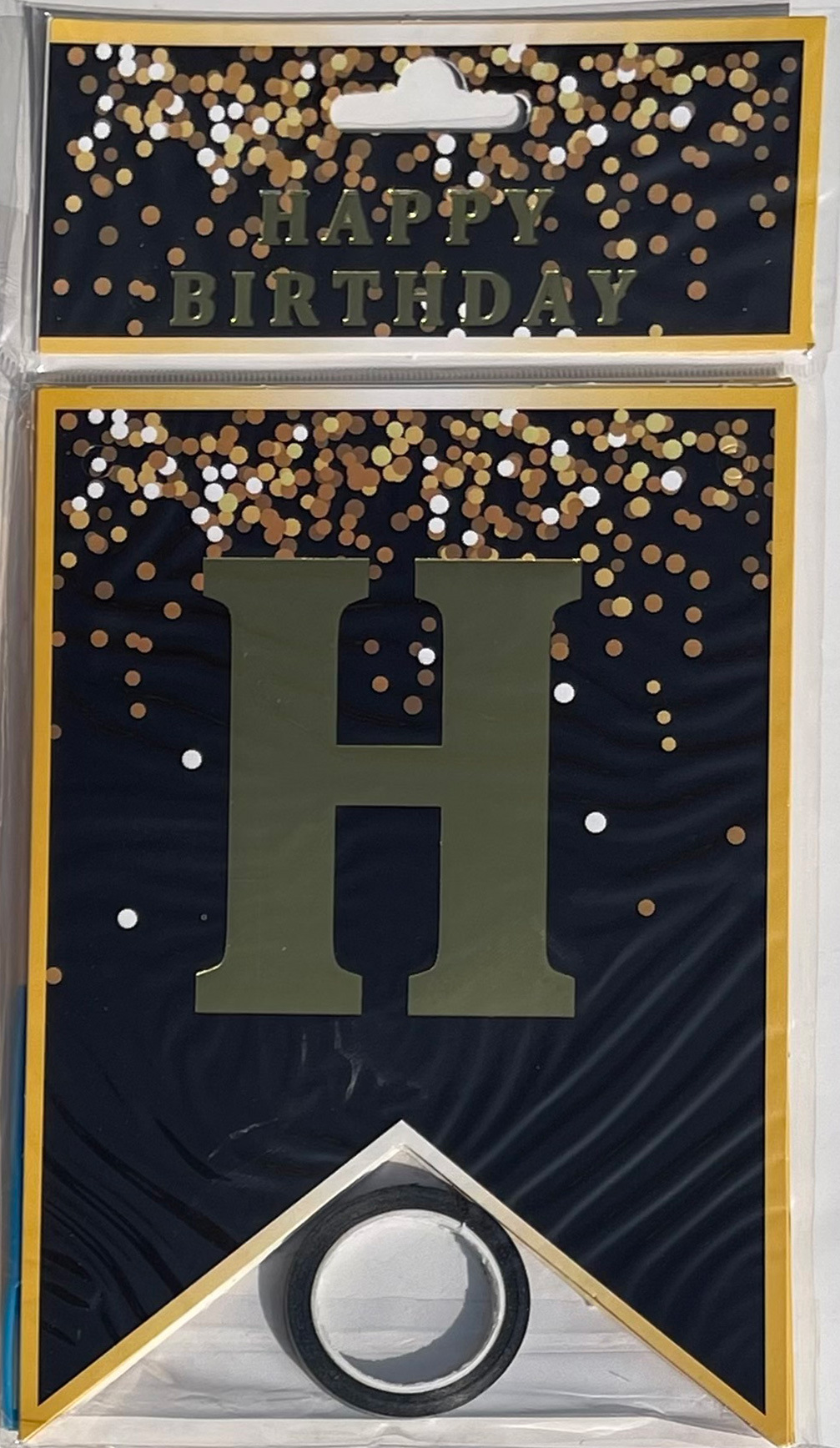 HAPPY BIRTHDAY fiesta de cumpleaños en inglés diseño diagonal de bandera de cola de mermaid letras banderas de color