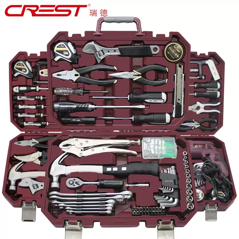 瑞德礼品工具套装家用五金 手动工具组合维修组套全套工具箱批发