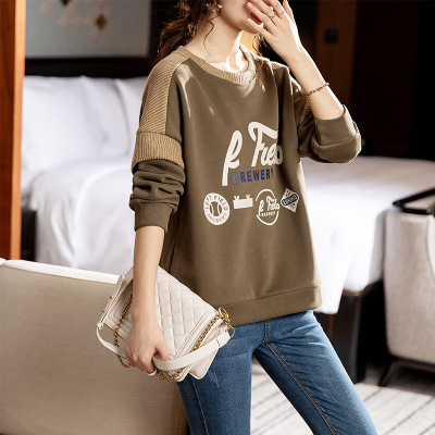 Plush Thick Sweater 2022 Autumn and winter new pattern Korean Edition A few extra pounds mm Easy Large Western style leisure time Long sleeve jacket