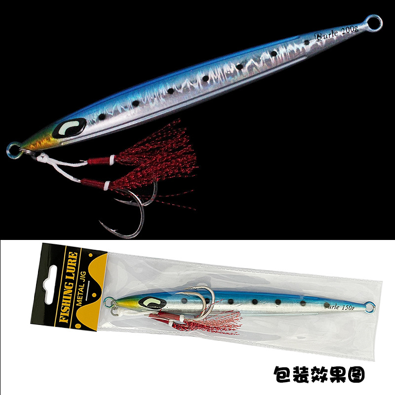 Luya biónico agudos Placa de hierro luminoso plomo pescado lento sacudida luminosa mar pesca noche pesca barco de pesca caballa hairtail cebo de pesca