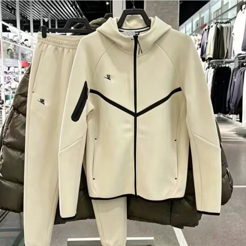 Cross-border spring and autumn men's fashion trendy hooded jacket and casual long pants sports two-piece set in stock Cross-border spring and autumn men's fashion trendy hooded jacket and casual long pants sports two-piece set in stock