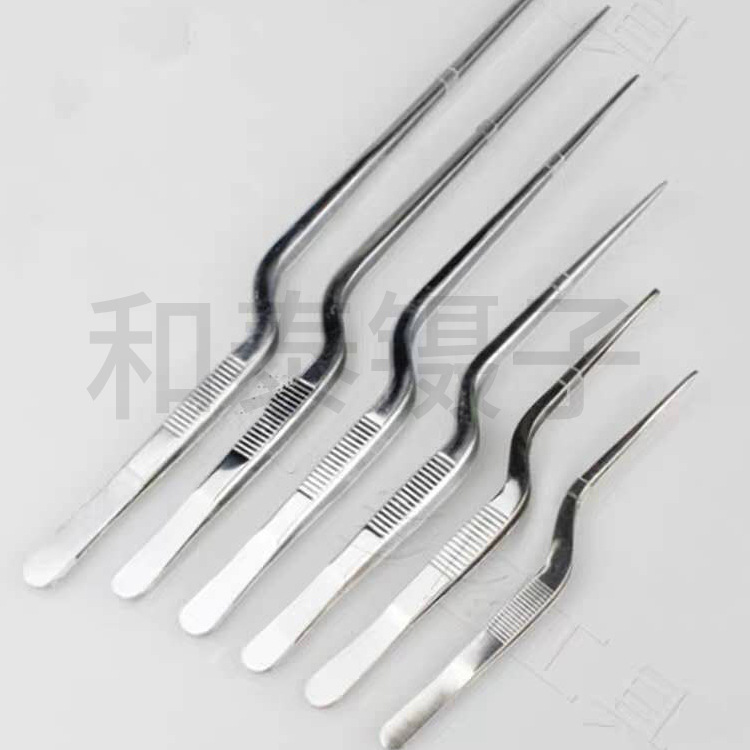 加厚枪状耳科不锈钢镊子采耳镊子工具医疗弯头清除耳道耵聍镊子