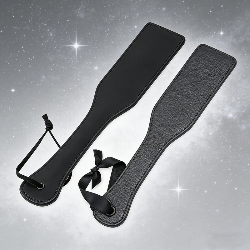 Adult Novelty Black Leather Pu Paddle, Soft Cross-Border Alternative Gay Leather Paddle, Bamboo Paddle for Spanking and Teasing Adult Novelty Black Leather Pu Paddle, Soft Cross-Border Alternative Gay Leather Paddle, Bamboo Paddle for Spanking and Teasing