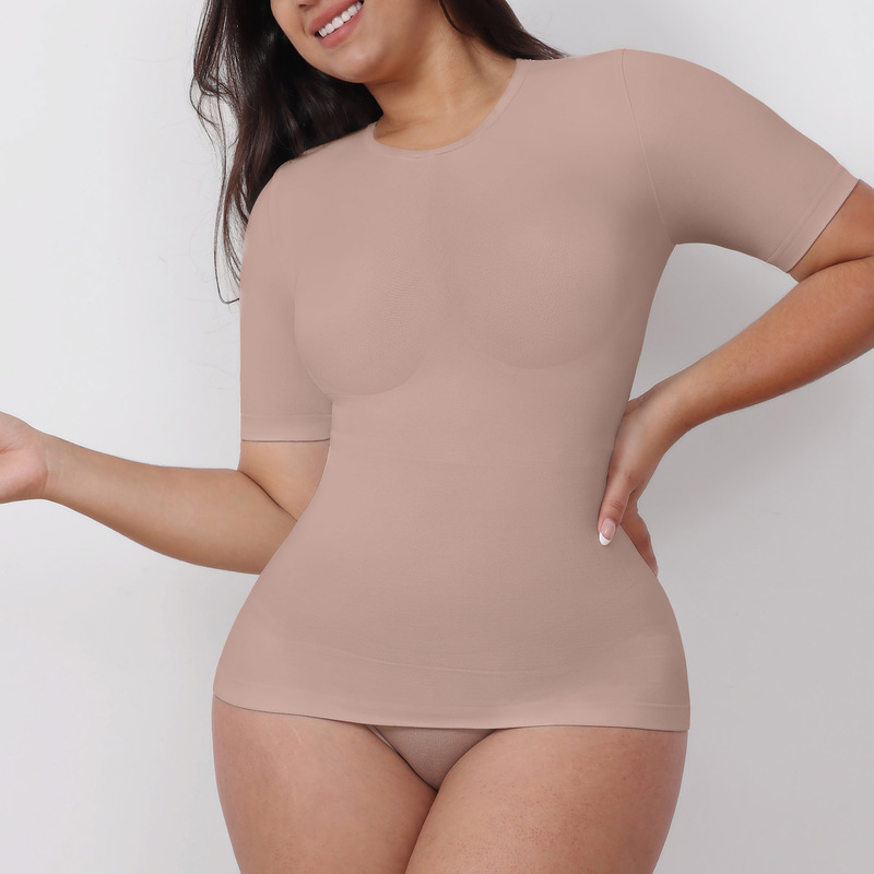外国貿易の大きいサイズのレオタードは上着を作って型の服を作って腹の美体の半袖の上着を束ねます。|undefined