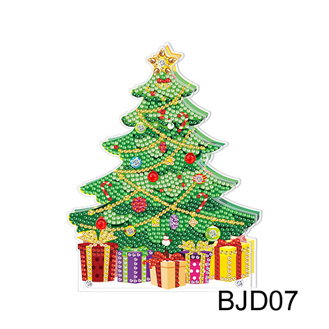 Transfronterizos DIY Diamante Pintura de decoración periférica 5D Navidad muñeco de nieve luz de noche dibujos animados decoración interior pintura de diamantes