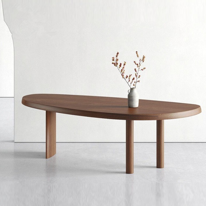 Solid Wood Oval Dining Table Creative Modern Desk Fashion Personalized Computer Desk Desk Simple Long Workbench