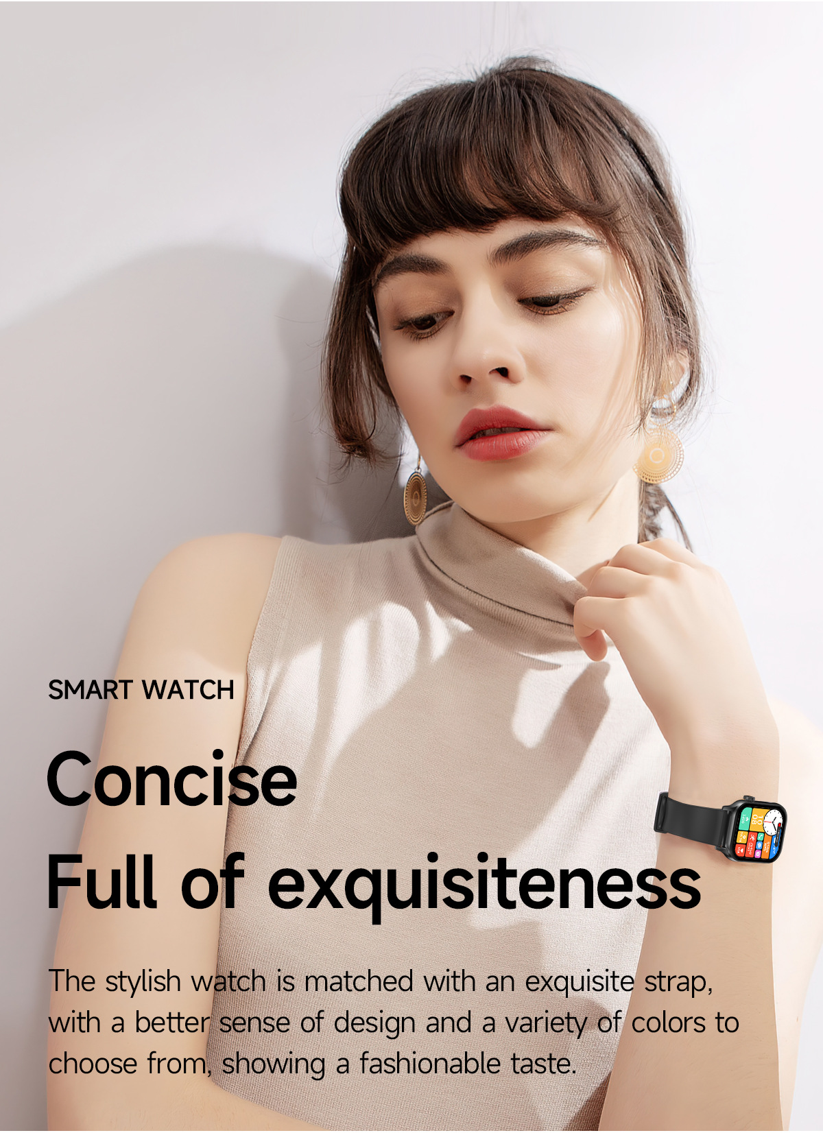 Smartwatch kr86 amoled hd com bluetooth chamadas e leitor música_voghion.com