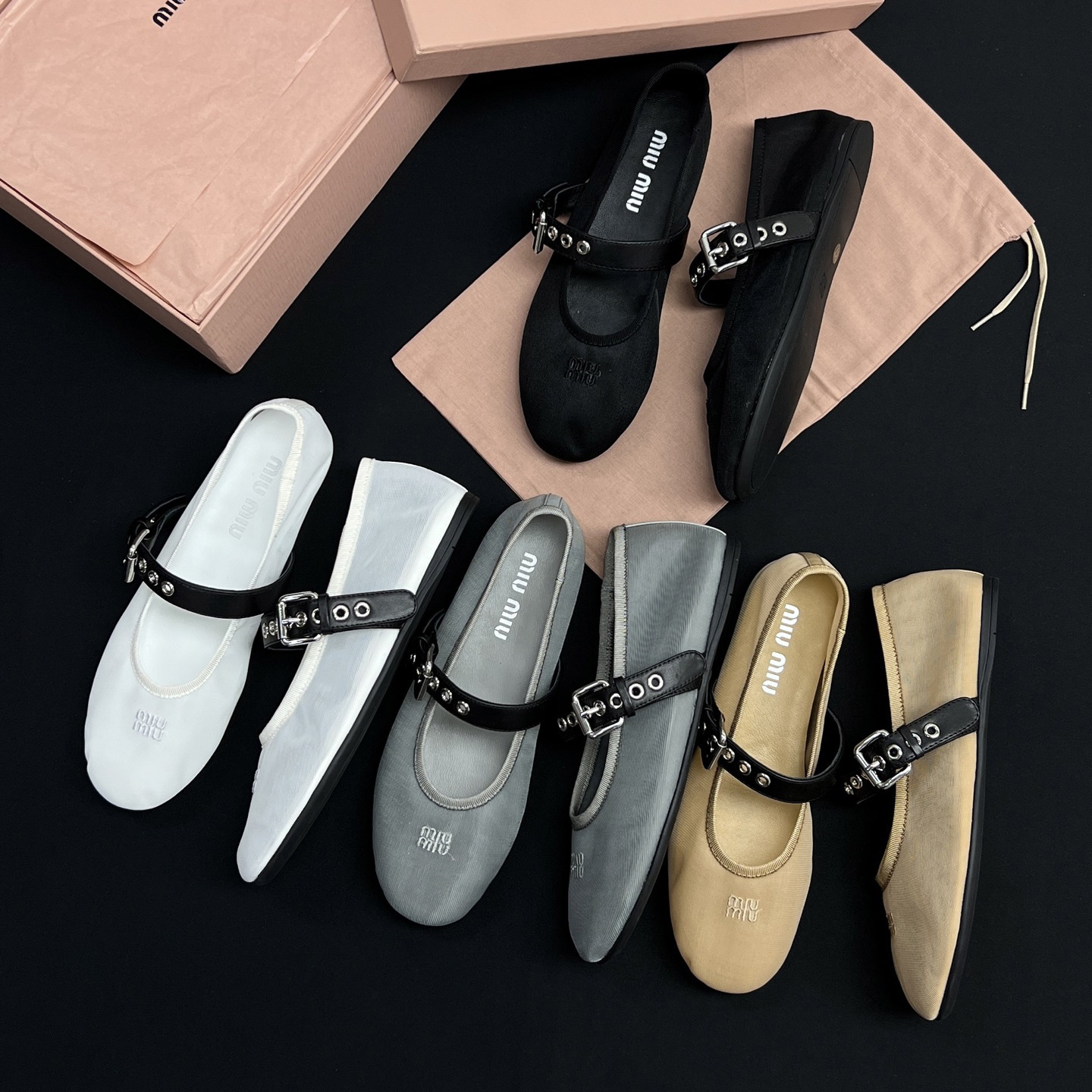 High-End Version ~ 2025 New Cut Out Flats Mary Jane Shoes with Buckle and Mesh Ballet Shoes for Women