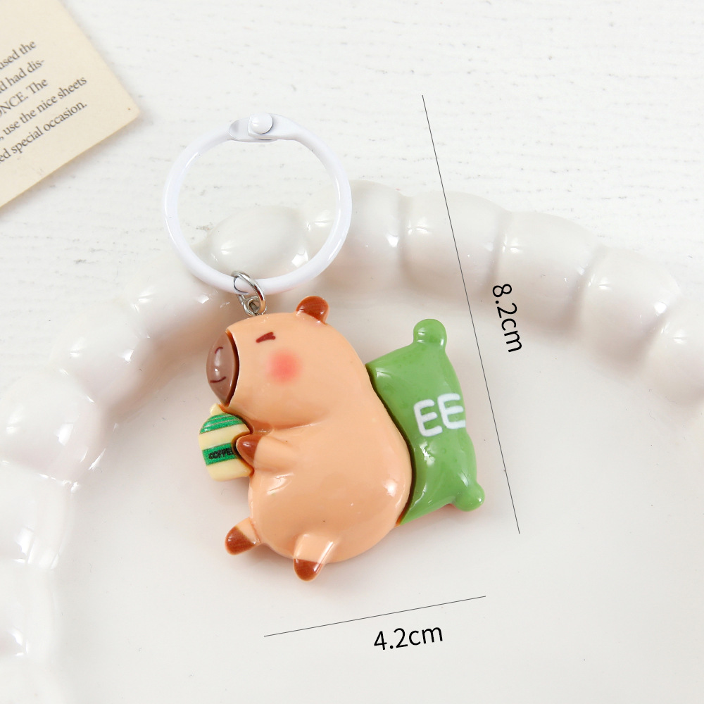 카툰 키링/커피 기니피그 - B