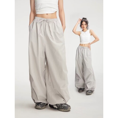 OREETA functional style thin breathable American overalls summer retro fashion brand paratrooper pants with leg casual pants for women