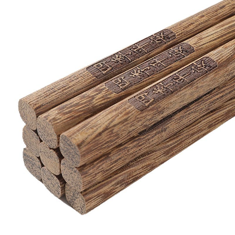Natural Paintless Waxless Chopsticks, Red Sandalwood & Wenge, High-Temp Mildew-Resistant