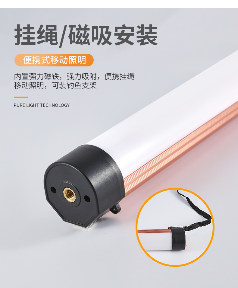 Suitable for Led Charging Repair Work Light Strong Magnet Suction Truck Compartment Lighting Express Tricycle Handheld Household