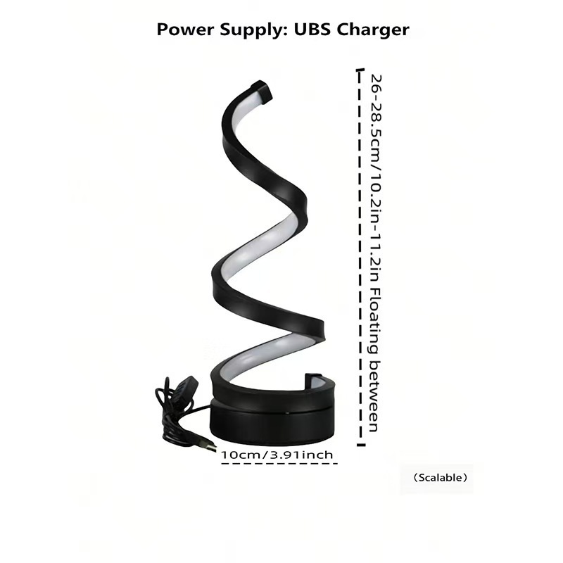 2026 transfronterizo para lámparas de escritorio en espiral lámpara de atmósfera moderna lámpara de noche minimalista led lámpara de escritorio serpente enchufe USB cabezal de cama