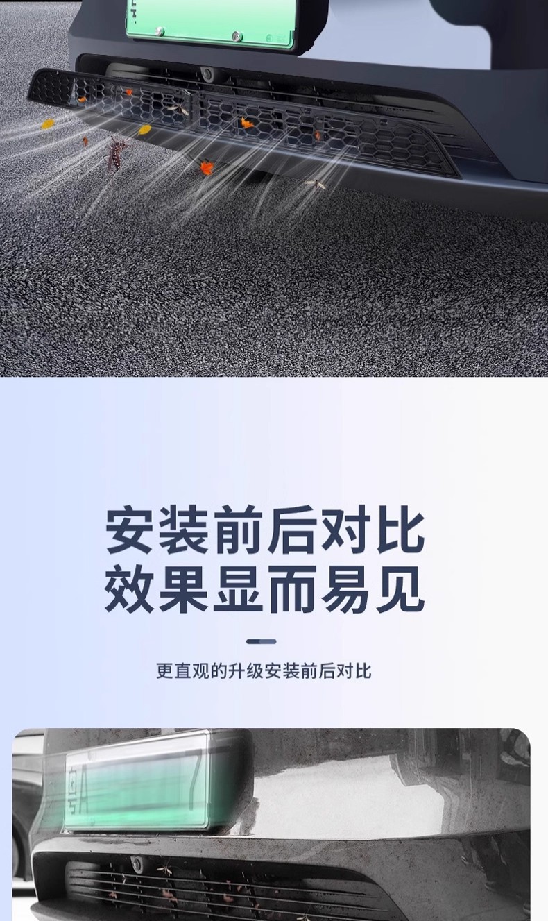 Suitable for Tesla's New Version of Model Y/3 Six-Seater Version Yl Insect-Proof Net, Hood Air-Conditioning Inlet Protective Cover Net