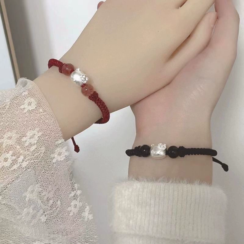 Hello Kitty, шитый браслет в виде мультфильма для любимого друга, подарок для девушки, опт