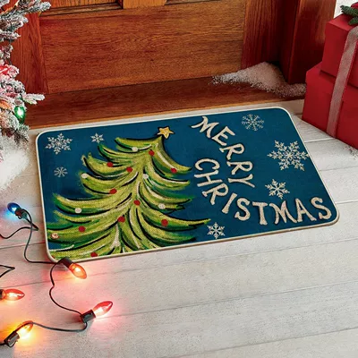 Avtomobil döşəmə paspasları — Mat Crystal Velvet Easy-care - christmas-7-4060cm