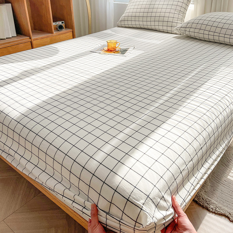 2024 nueva clase A de algodón teñido en hilo de algodón lavado funda de almohada para estudiantes