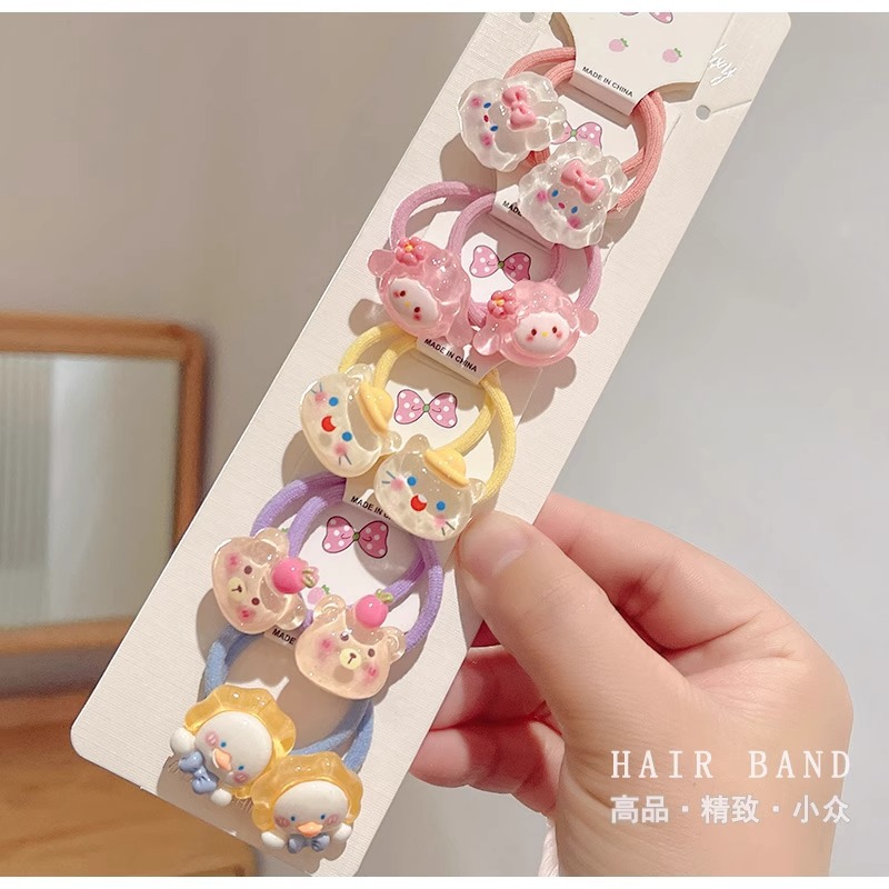 Wine Red Children's Hair Ties That Don'T Damage Hair, Girls' Hair Bands, Baby Hair Ties, Small Rubber Bands, Cute Cartoon Hair Ropes, Girls' Hair Accessories