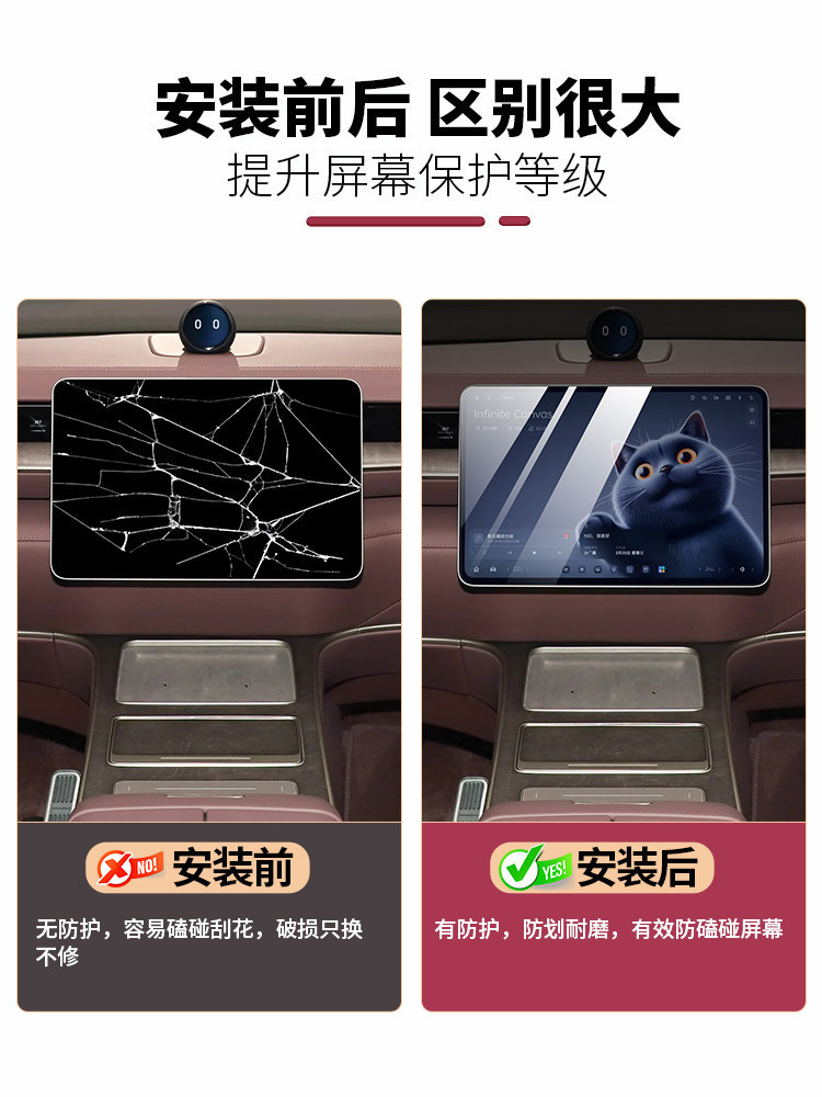 Suitable for 26 Models of Nio Es9 Tempered Film Central Control Screen Navigation Protection Film, Essential Car Interior Accessories