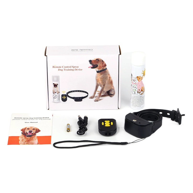 Трансграничное устройство для дрессировки собак с дистанционным управлением, спрей-тип, устройство для дрессировки собак, водонепроницаемый ошейник для домашних животных, анти-гаящее устройство, оптовая продажа
