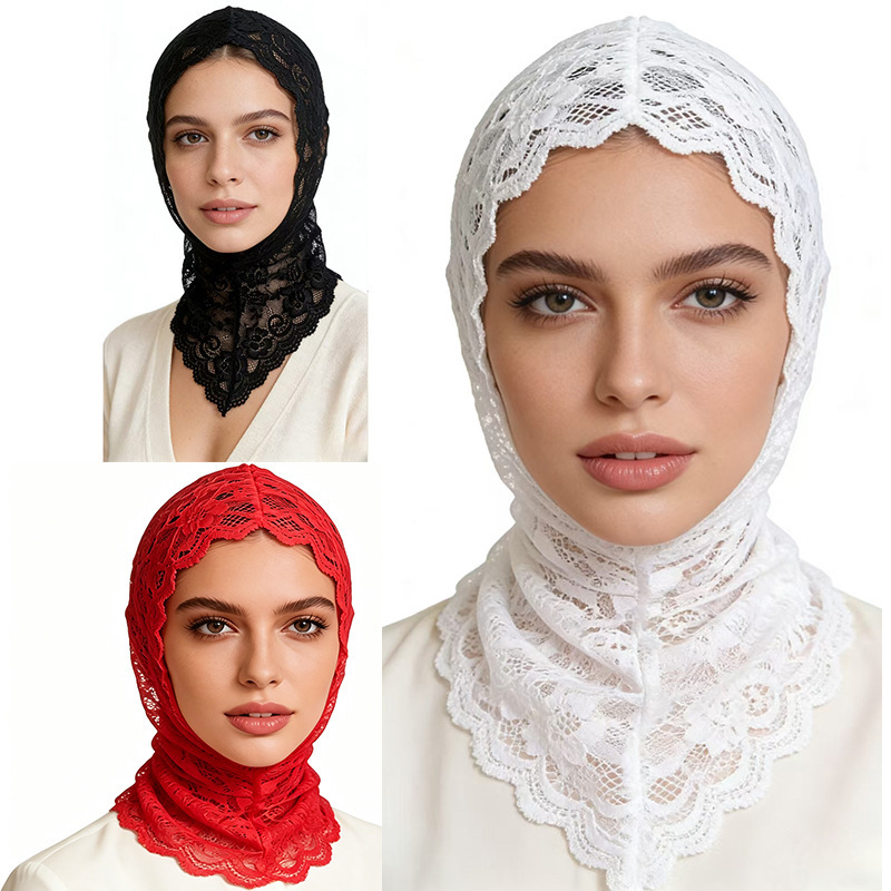 New cross-border open-face hat, neck warmer, headwear, influencer style home neck protector, headscarf, gauze scarf, hat, in-stock wholesale