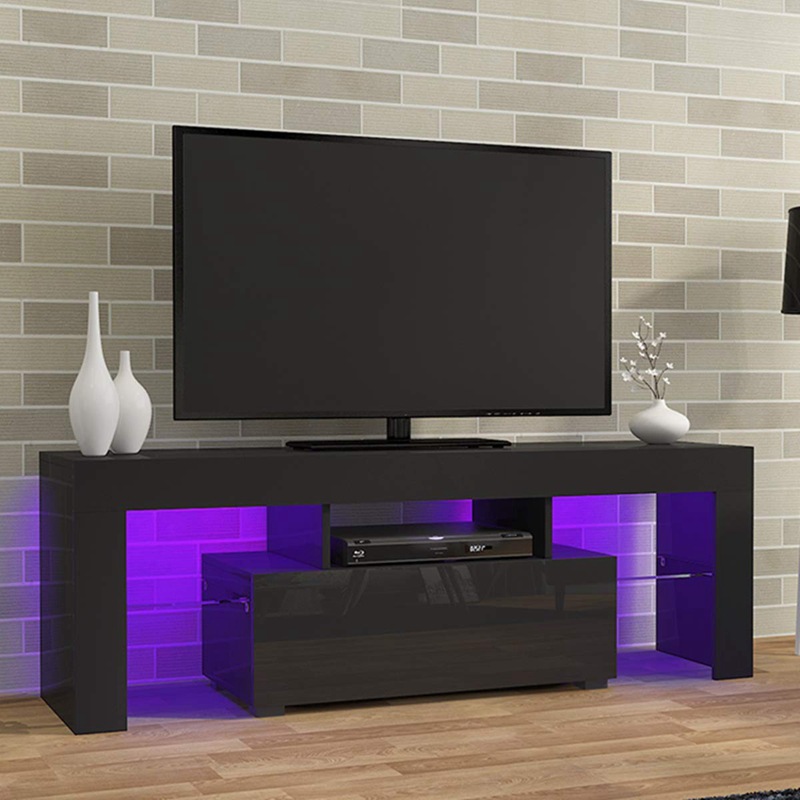 Gabinete de TV simple sala de estar moderna con lámpara de inducción hogar Luz película de lujo y gabinete de televisión apartamento pequeño gabinete de piso