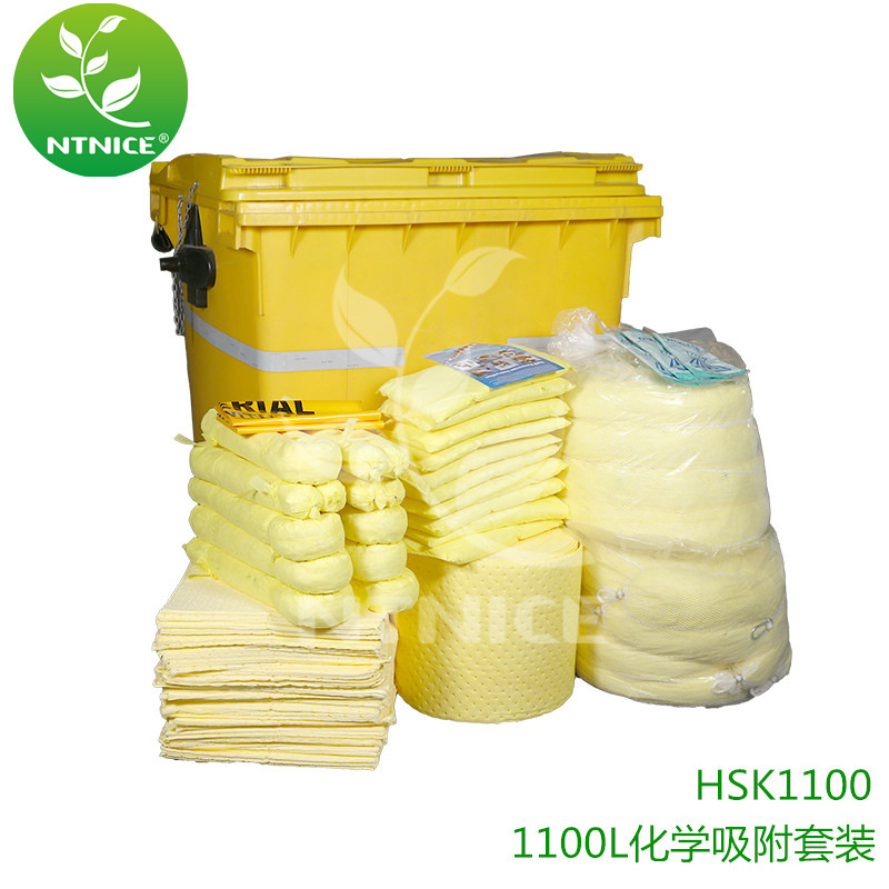 四轮通用型吸附套装化学品处理套装 吸油套装吸油棉围油栏吸油毡