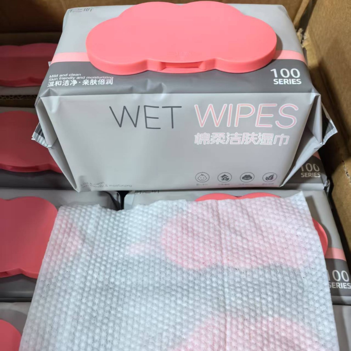 Qiaozhixin 80 Pieces Thickeneded Infant Wipes Disposable Household Large Bag Business Office Wipes