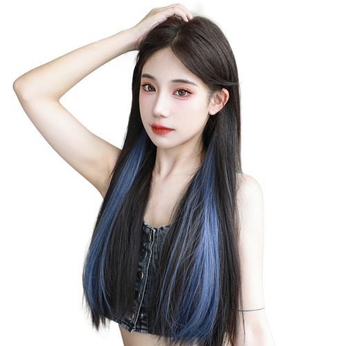 Clip-in Semi-Hair Color Temporary Hairpiece for Women, Color-Blendable, Invisible Hair Extension for Long Hair