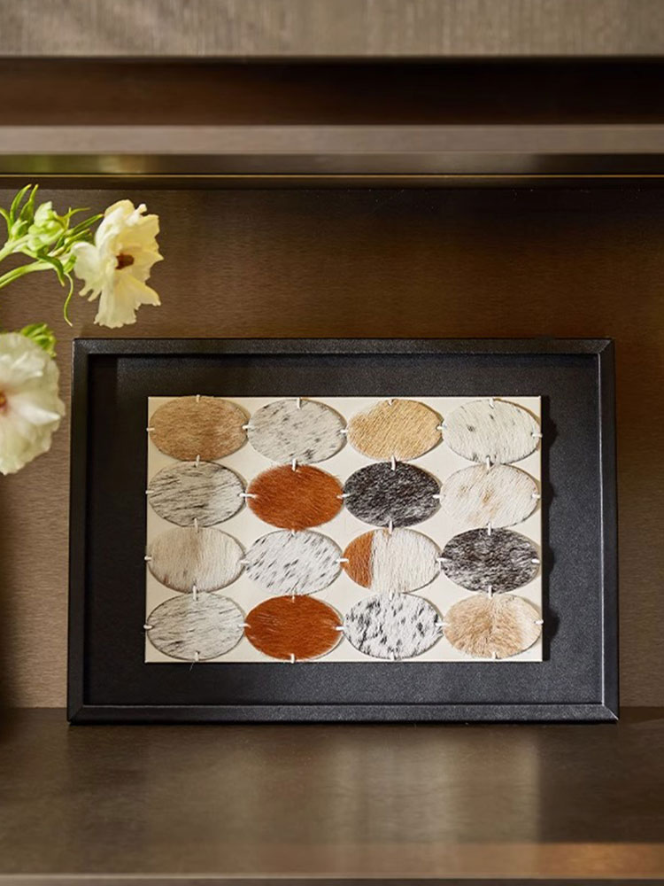 Modern Light Luxury Model Room High-End Decorative Painting Tv Background Cabinet Ornaments Living Room Abstract Soft Decoration Combination Hanging Painting