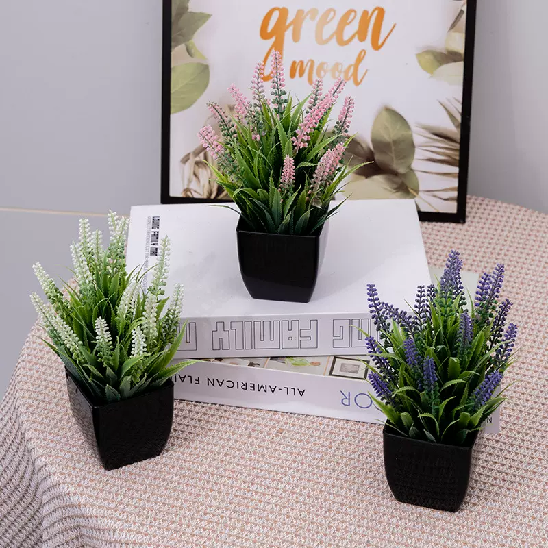2024仿真薰衣草仿真花盆栽北欧新款盆景家居桌面客厅假花装饰摆件