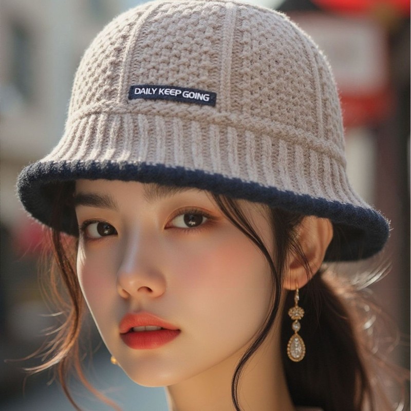 秋冬季新款韩版显脸小保暖水桶渔夫帽遮脸复古百搭盆帽子女潮8292|undefined
