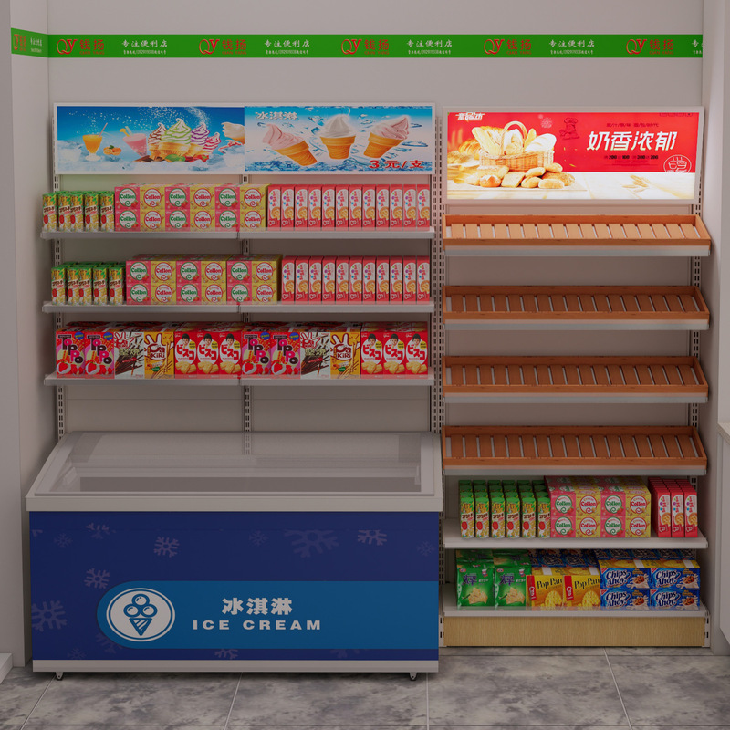Meiyijia 6.0 新ローソンスナック片面コンテナストアアイランド陳列棚 Meiyijia コンビニエンスストア棚|undefined