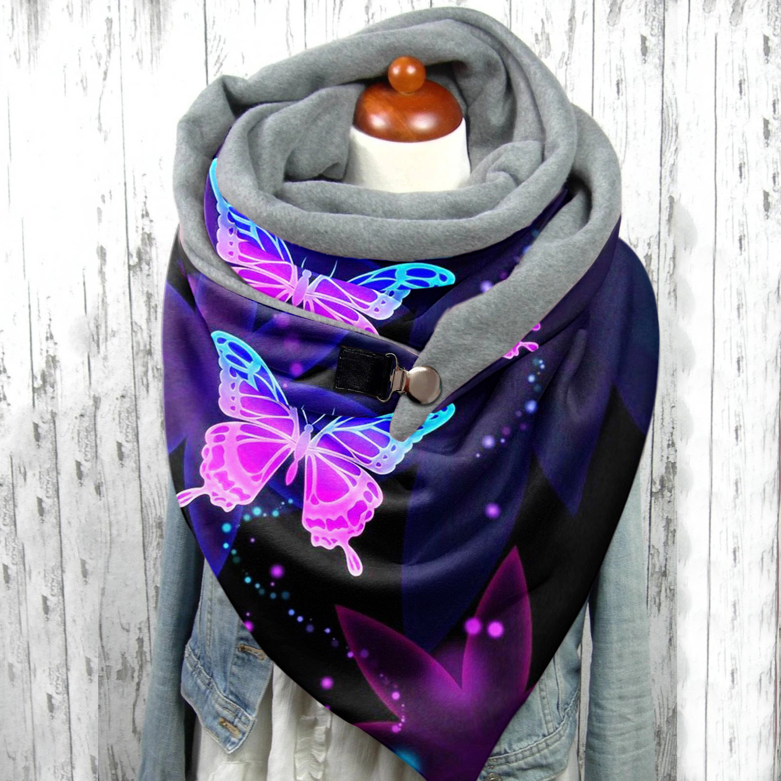 Unisexe Vêtement De Rue Papillon Polyester Impression Foulard display picture 2